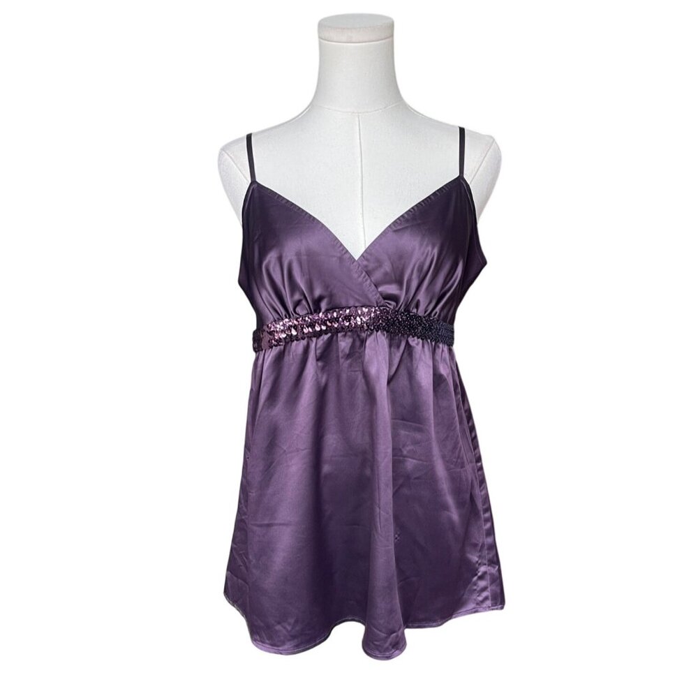 Express Y2K‎ Babyoll Top Size M NWT Purple Witchy Vampy Whimsigoth Fairy Grunge